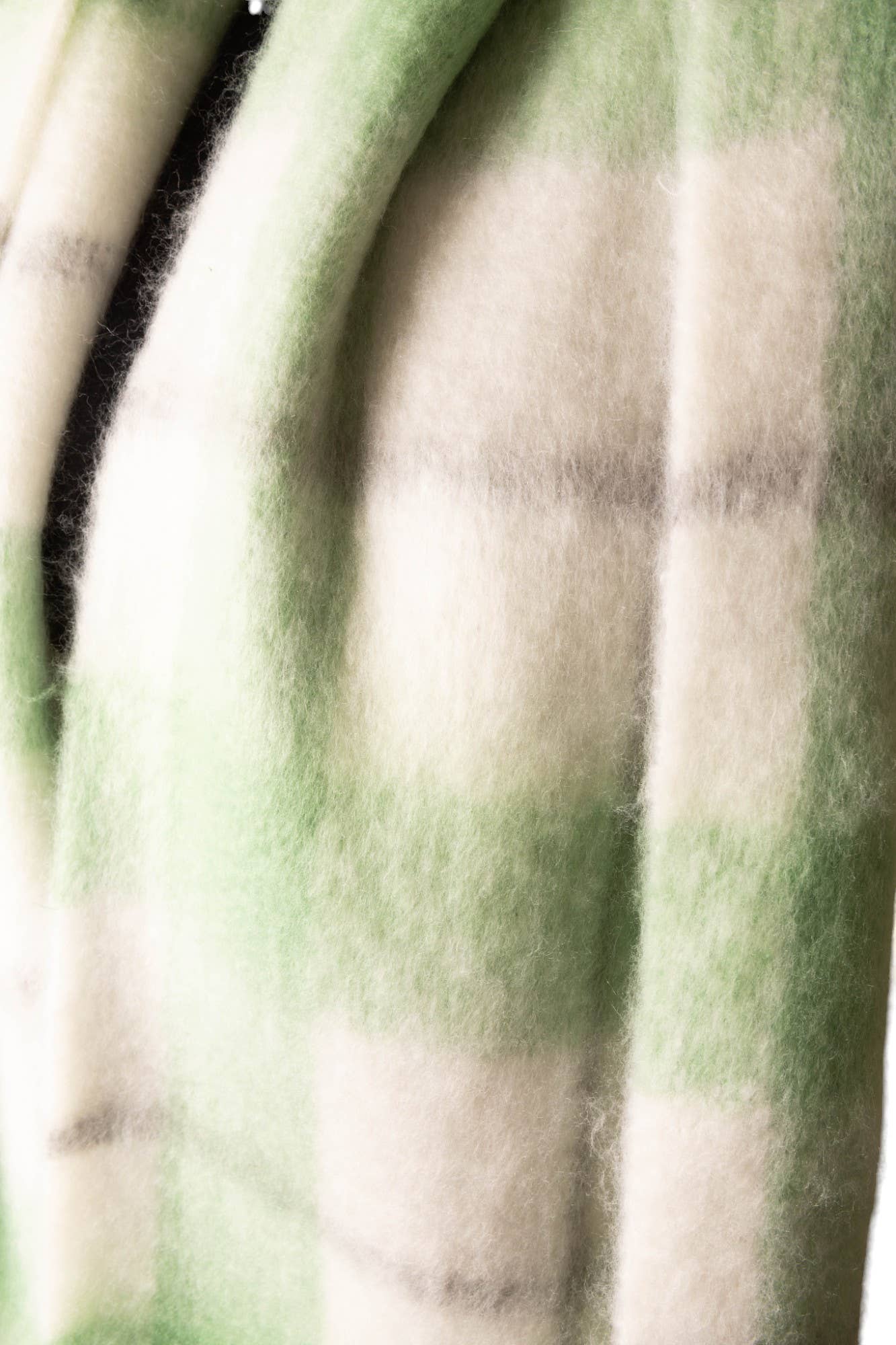 Green & White Checked Chunky Winter Scarf SW781