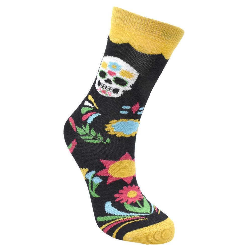 Bamboo Socks Day of the Dead Shoe Size UK 3-7, Euro 36-41