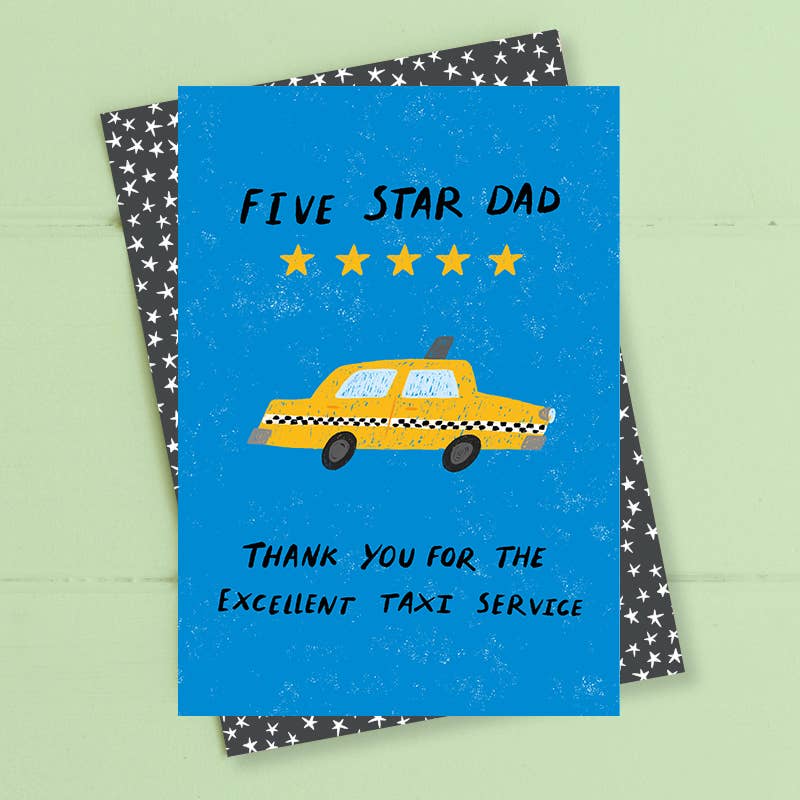 Father's Day - Five Star Dad - Greetings Card