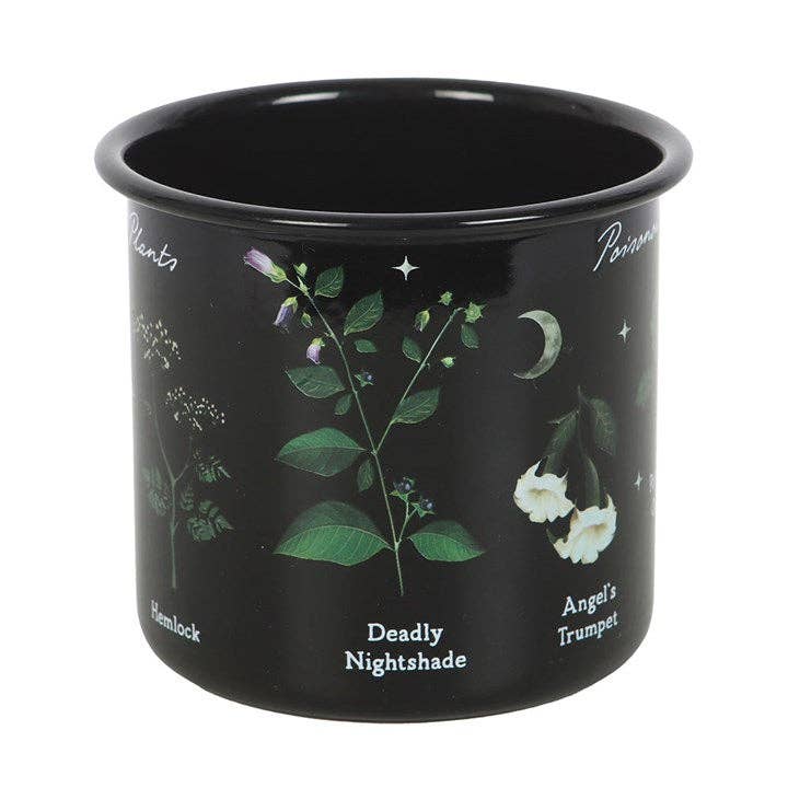 Poisonous Plants Gothic Botanical Enamel Mug