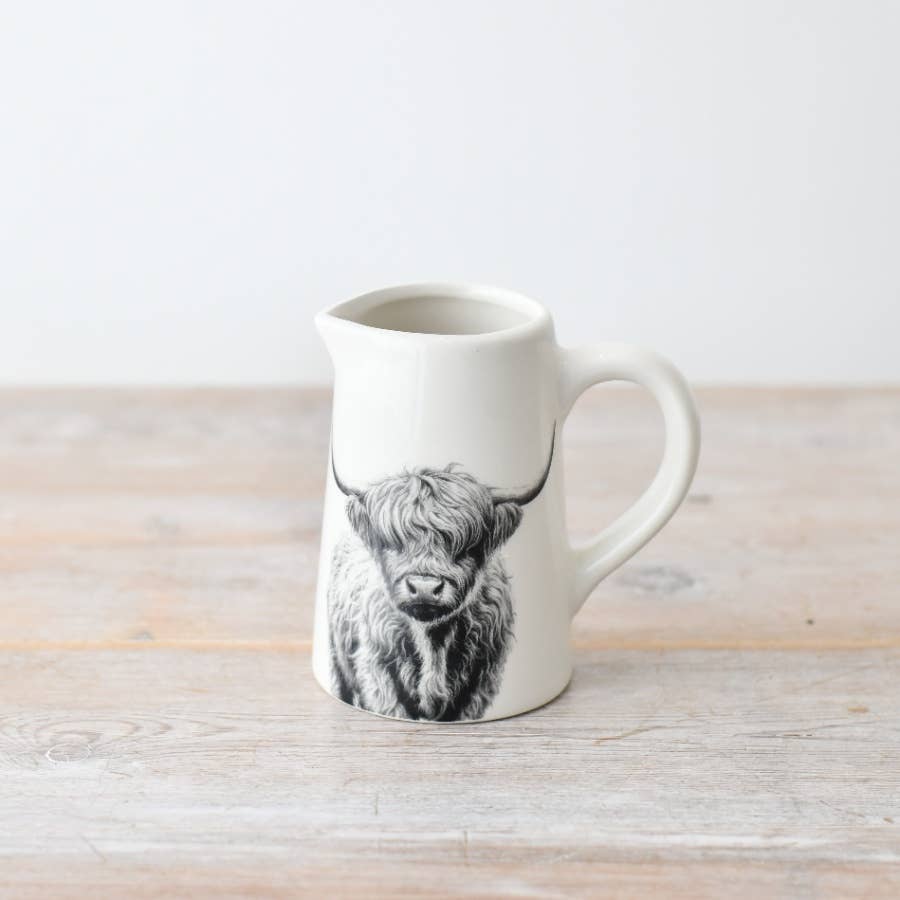 Small Highland Cow Jug, 11cm