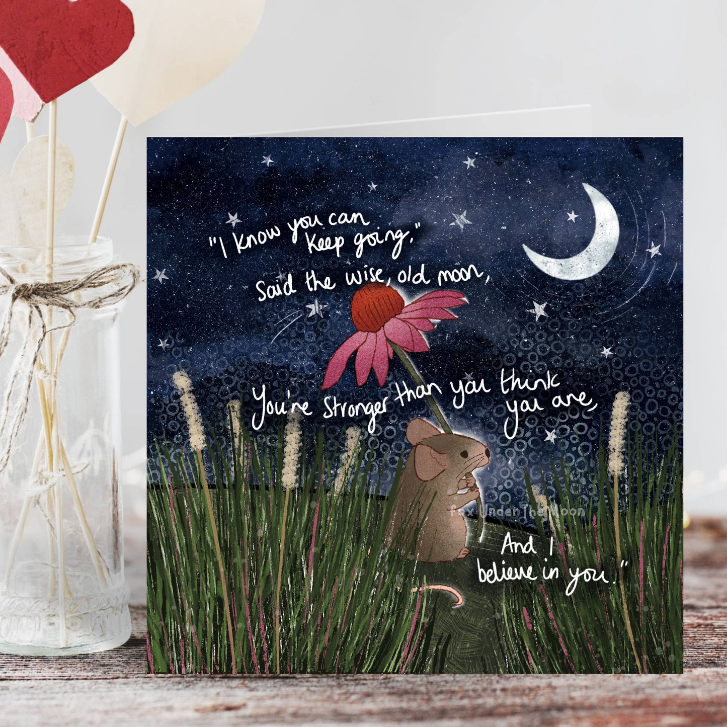 'Stronger' - Greeting Card by Fox Under The Moon: Naked (no cello wrapping)
