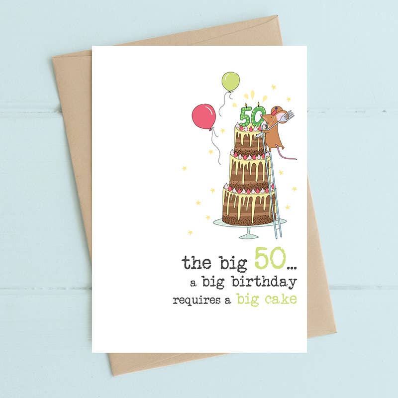 50th Birthday - Big Birthday - Greetings Card