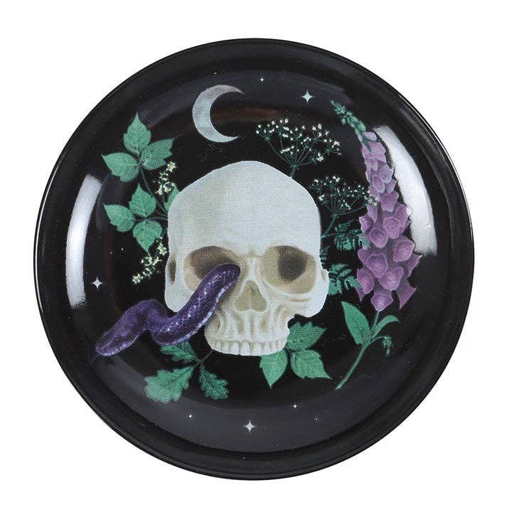 Venom & Vines Gothic Skull Trinket Dish