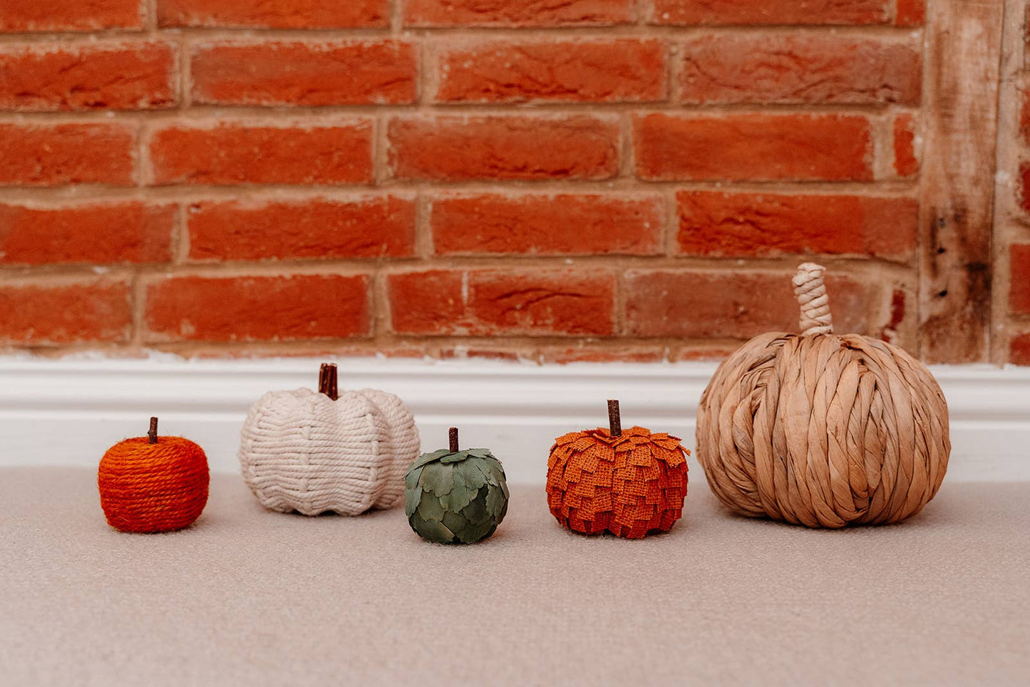 Rope Pumpkin with Rope Stalk