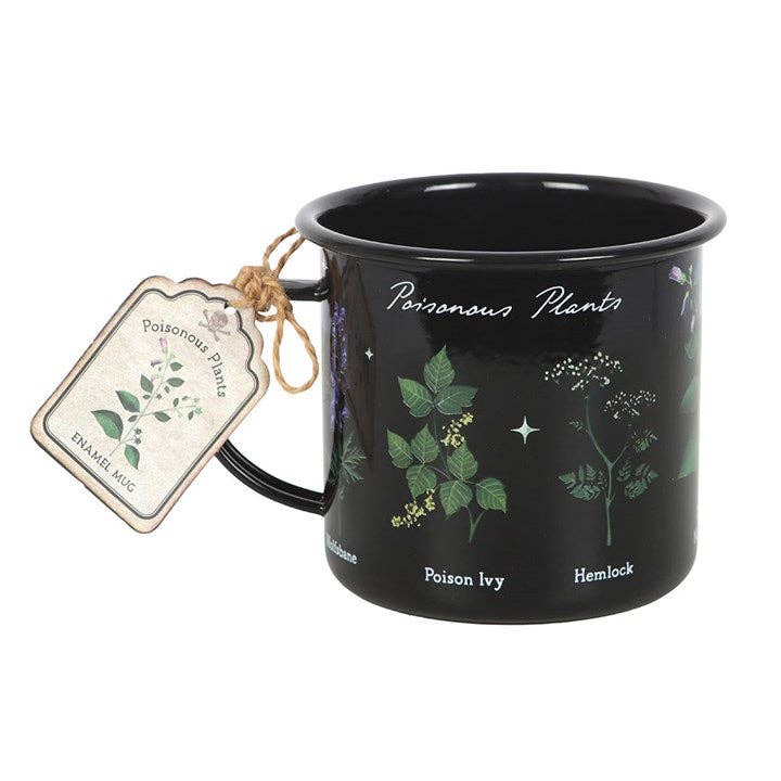 Poisonous Plants Gothic Botanical Enamel Mug