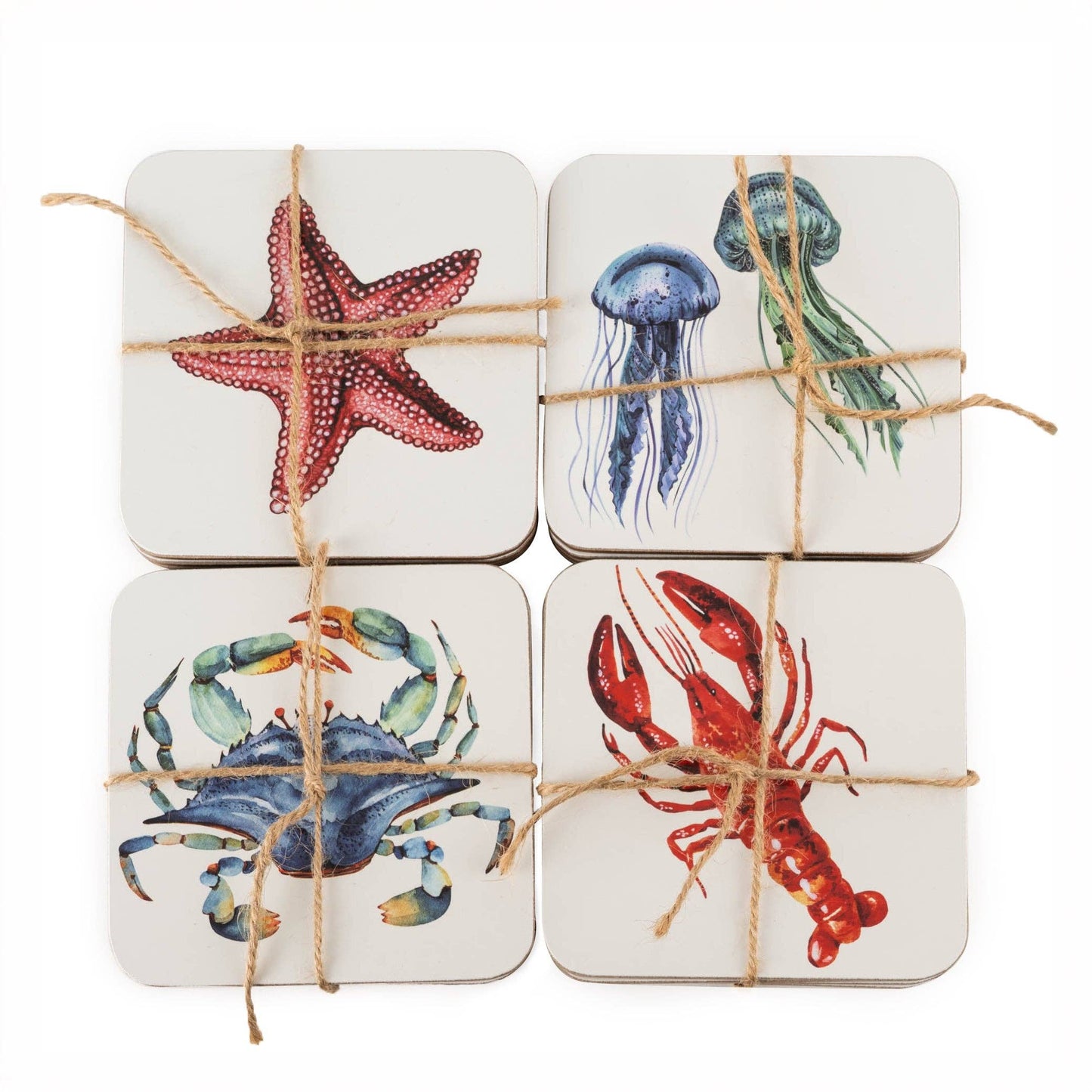 Set of 4 Coasters - Sea Creatures 4PK
