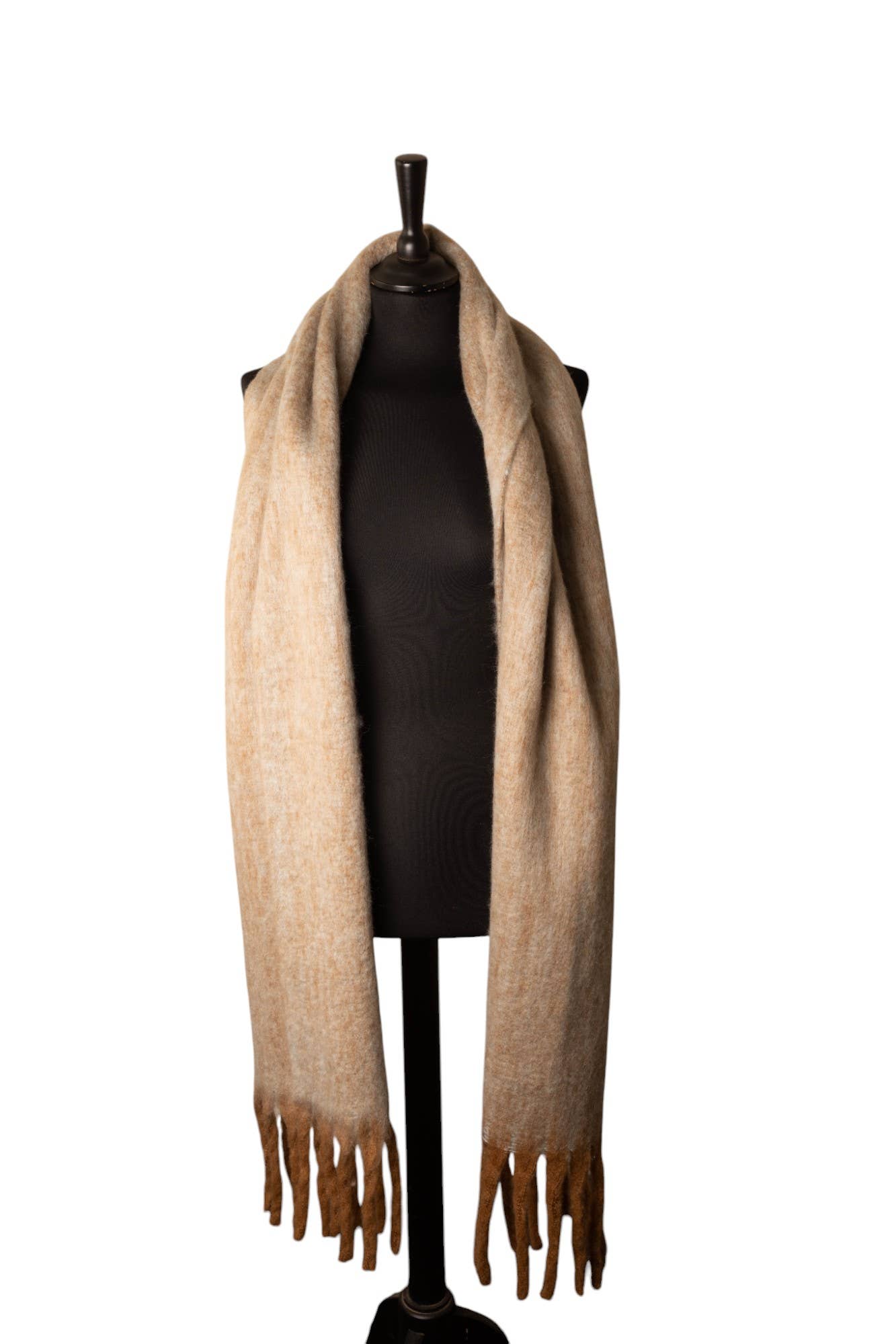 Oatmeal & Blue Mottle Chunky Winter Scarf SW791