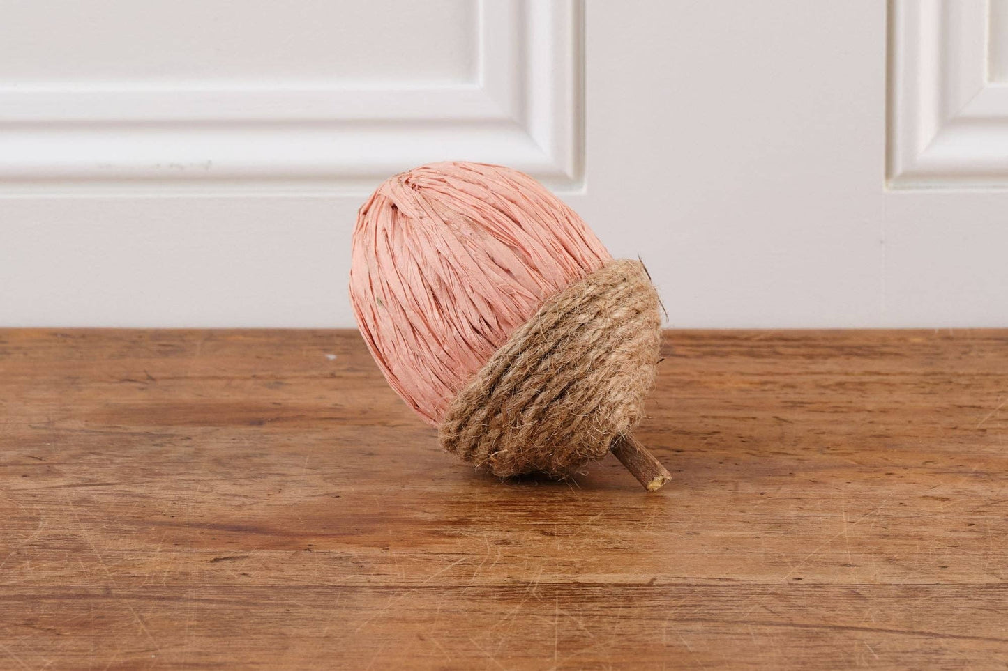 Rope and Paper Acorns (Green, Light Maroon and Rose)