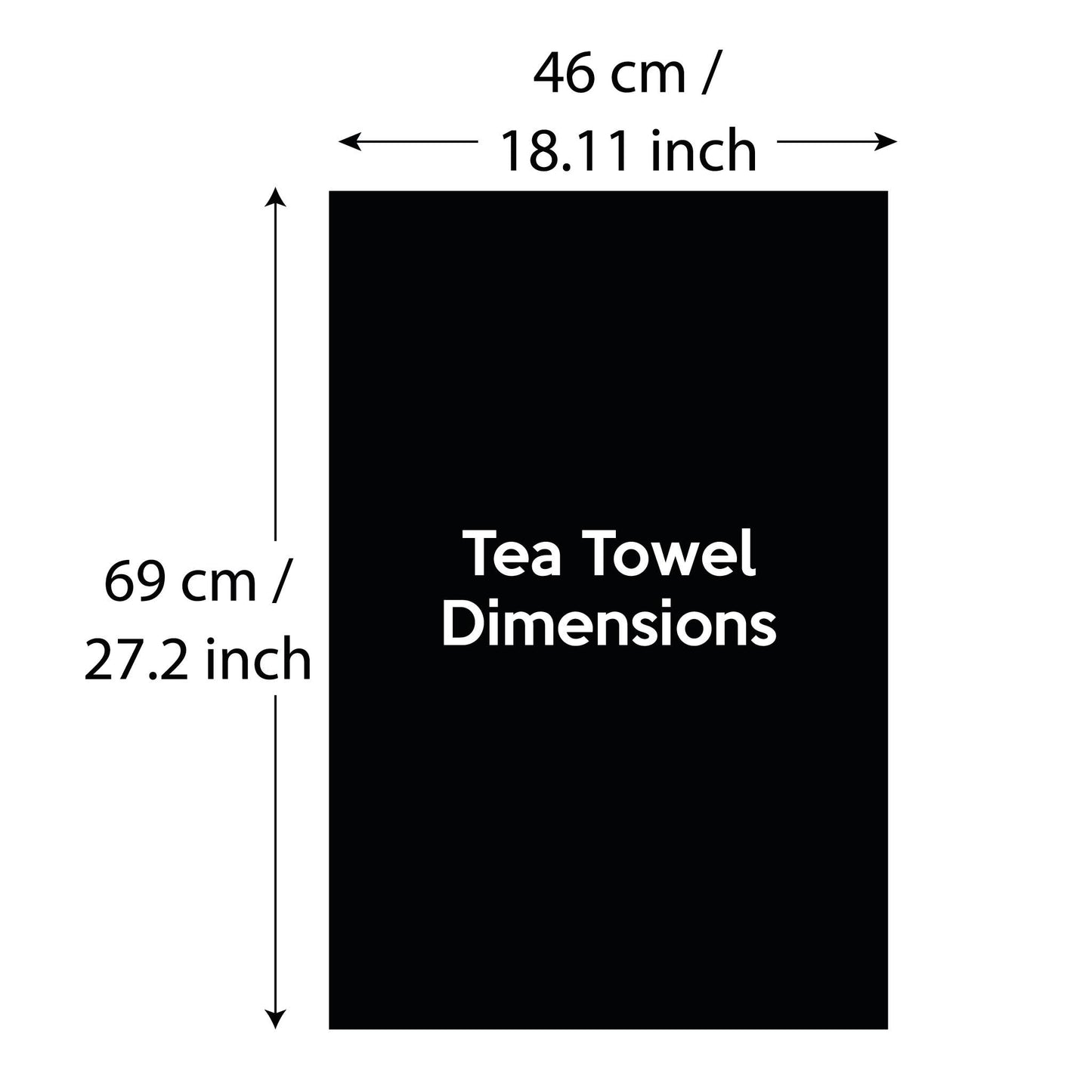 Tea Towel - UK Made - Colourful London White- Organic Cotton