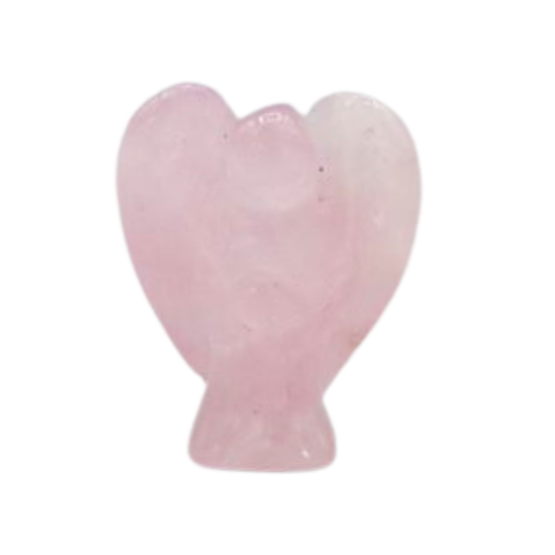 Mini Rose Quartz Angel Carving (20 mm)