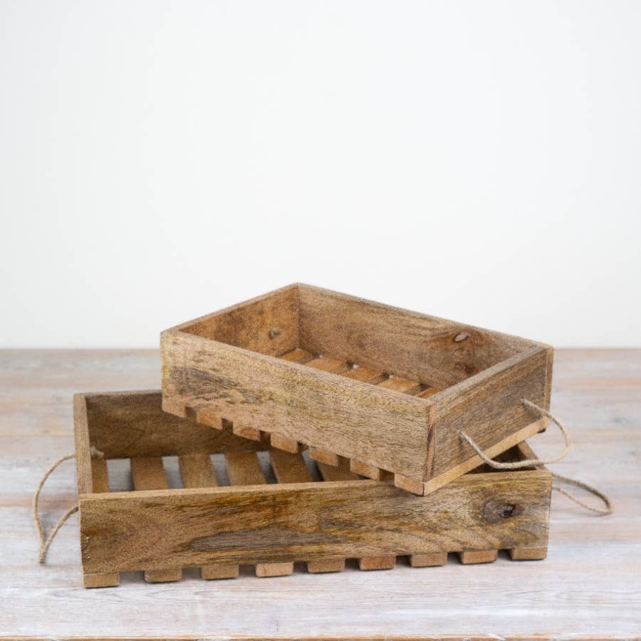 Slatted Wooden Tray, 30cm