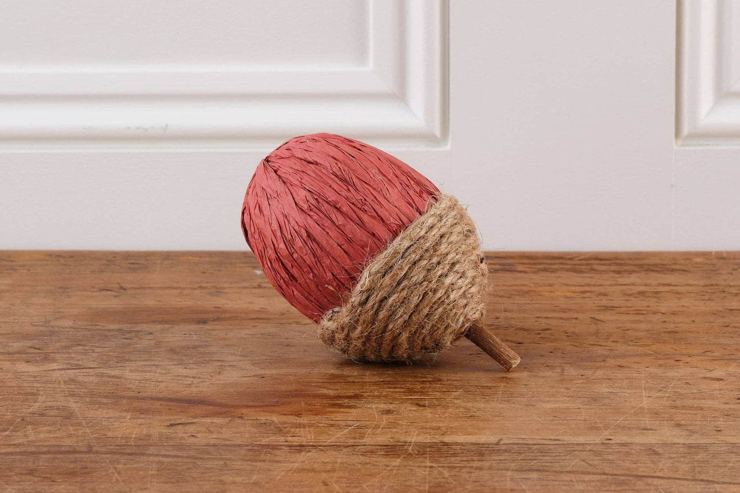 Rope and Paper Acorns (Green, Light Maroon and Rose)