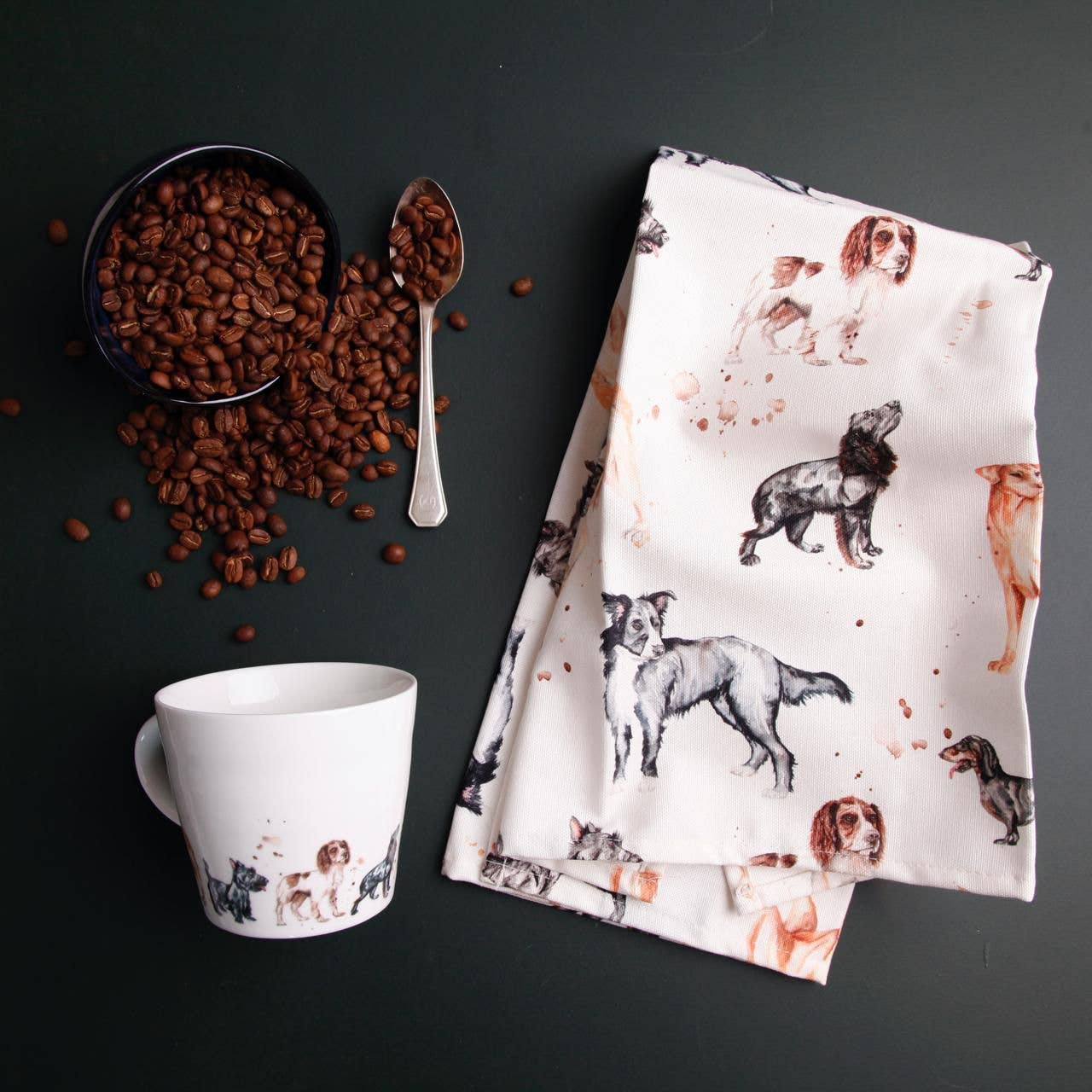 The Pooches - Dogs Design Cotton Tea Towel