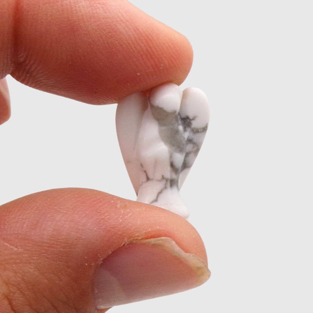 20mm White Howlite Angel