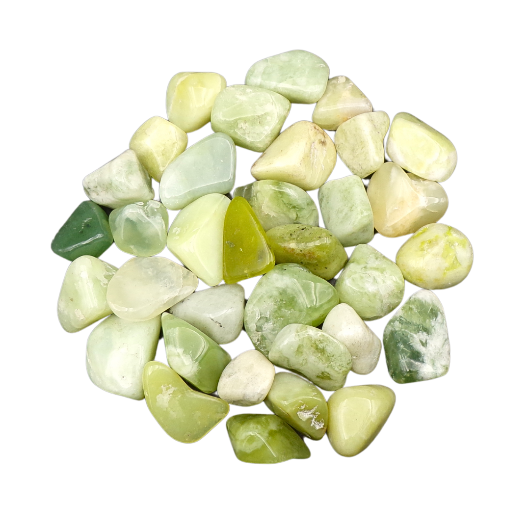 250 g New Jade Tumblestones (15-30 mm)