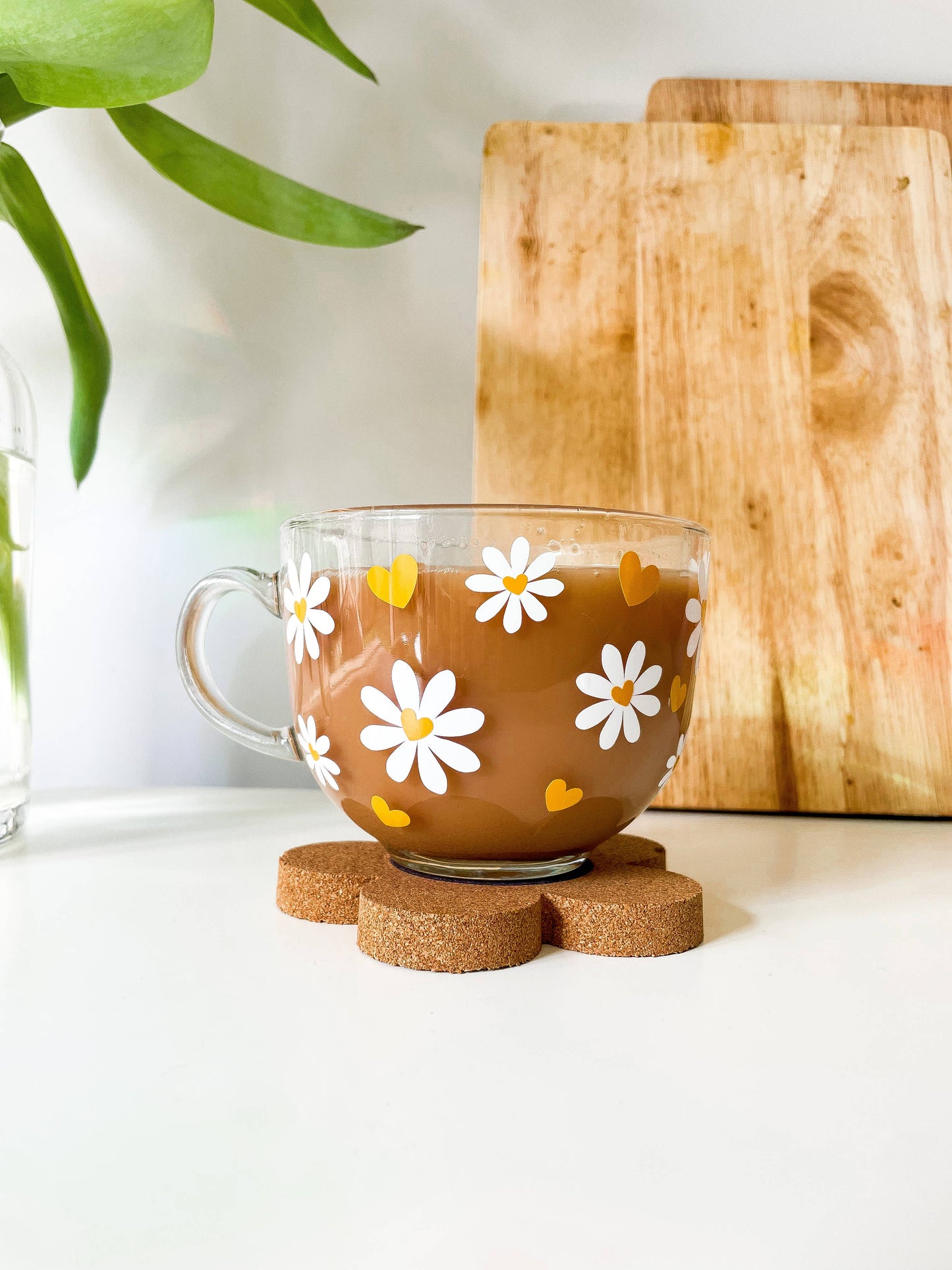 Daisy Heart Mug : White/Yellow