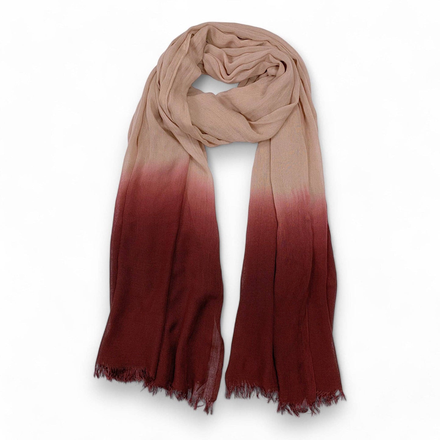 Ombre Modal Dip Scarf: Teal & Green