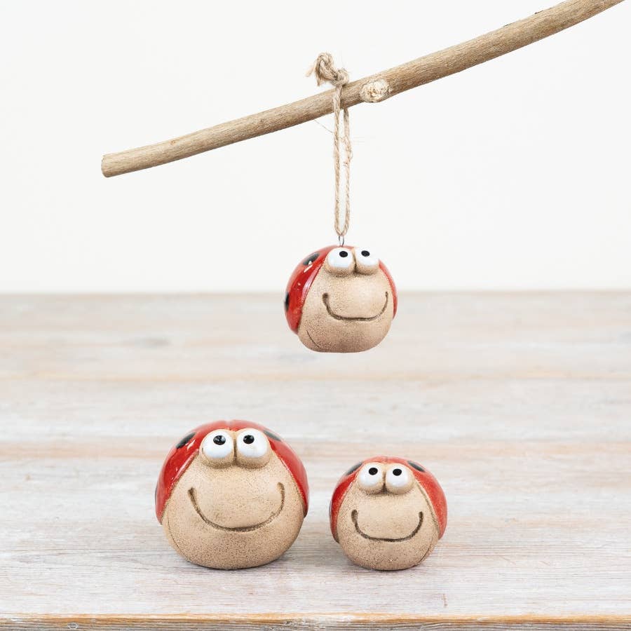 Smiley Face Lady Bug Deco, 7.6cm