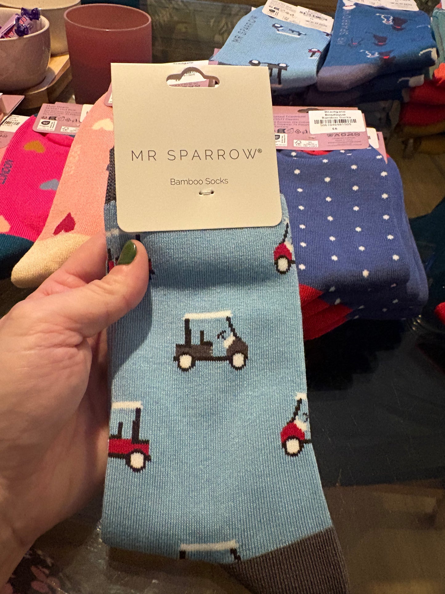 Golf Cart Bamboo Socks