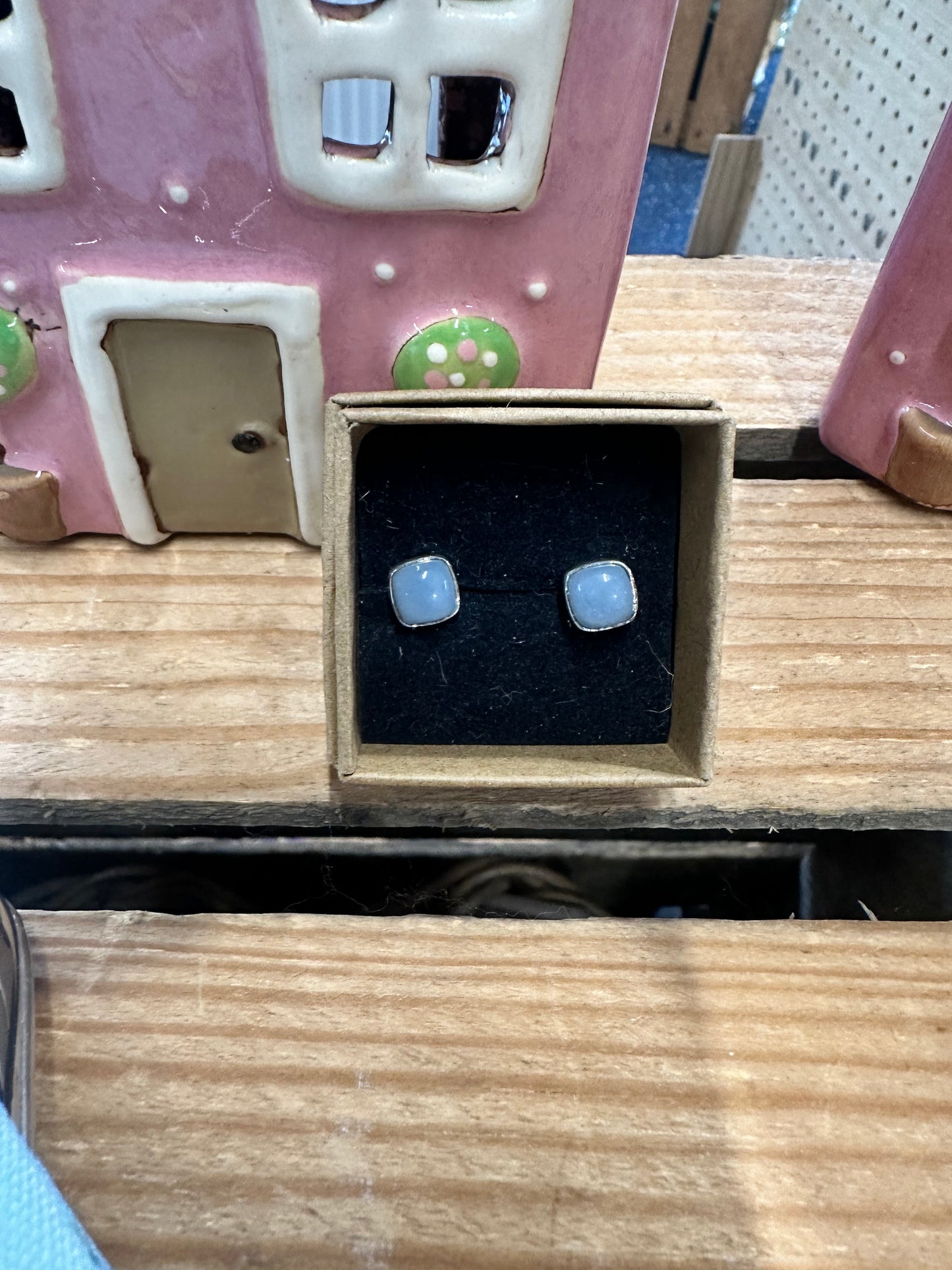 Angellite Silver Earrings
