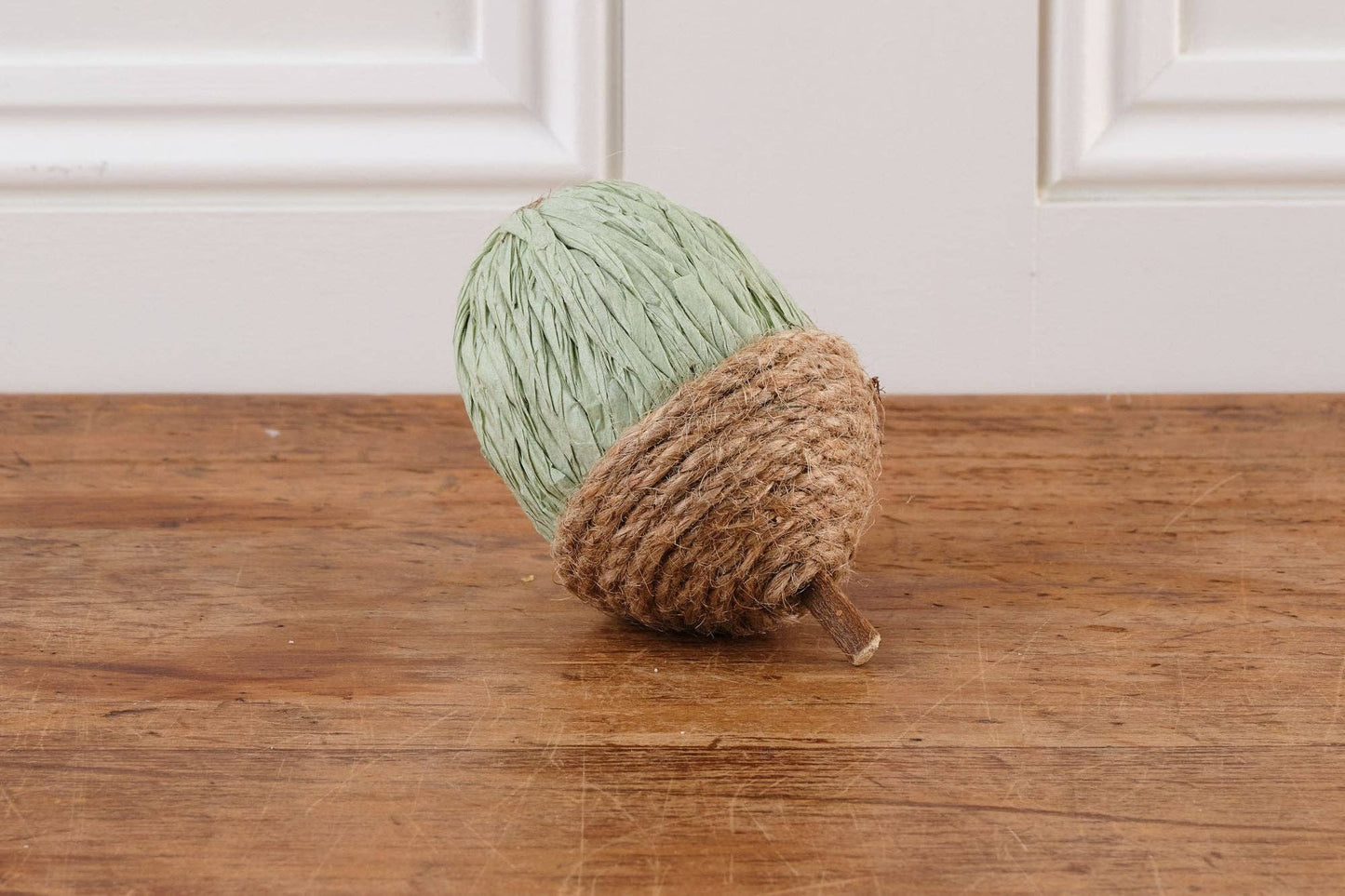 Rope and Paper Acorns (Green, Light Maroon and Rose)