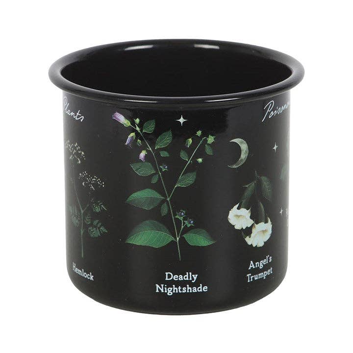 Poisonous Plants Gothic Botanical Enamel Mug
