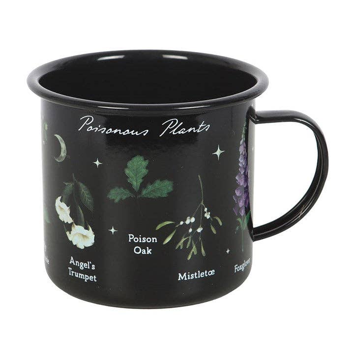 Poisonous Plants Gothic Botanical Enamel Mug