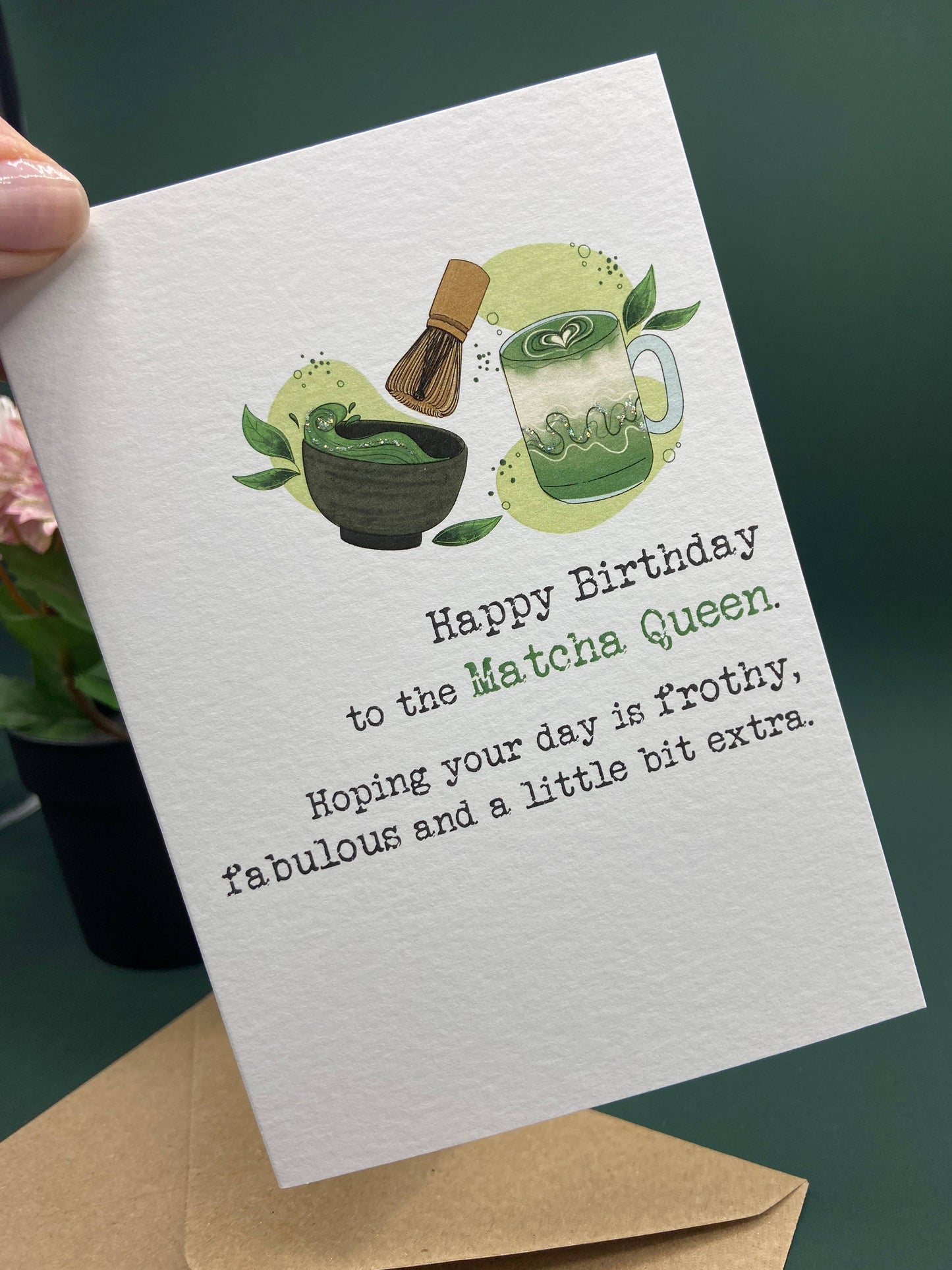 Matcha Queen Birthday - Greetings Card