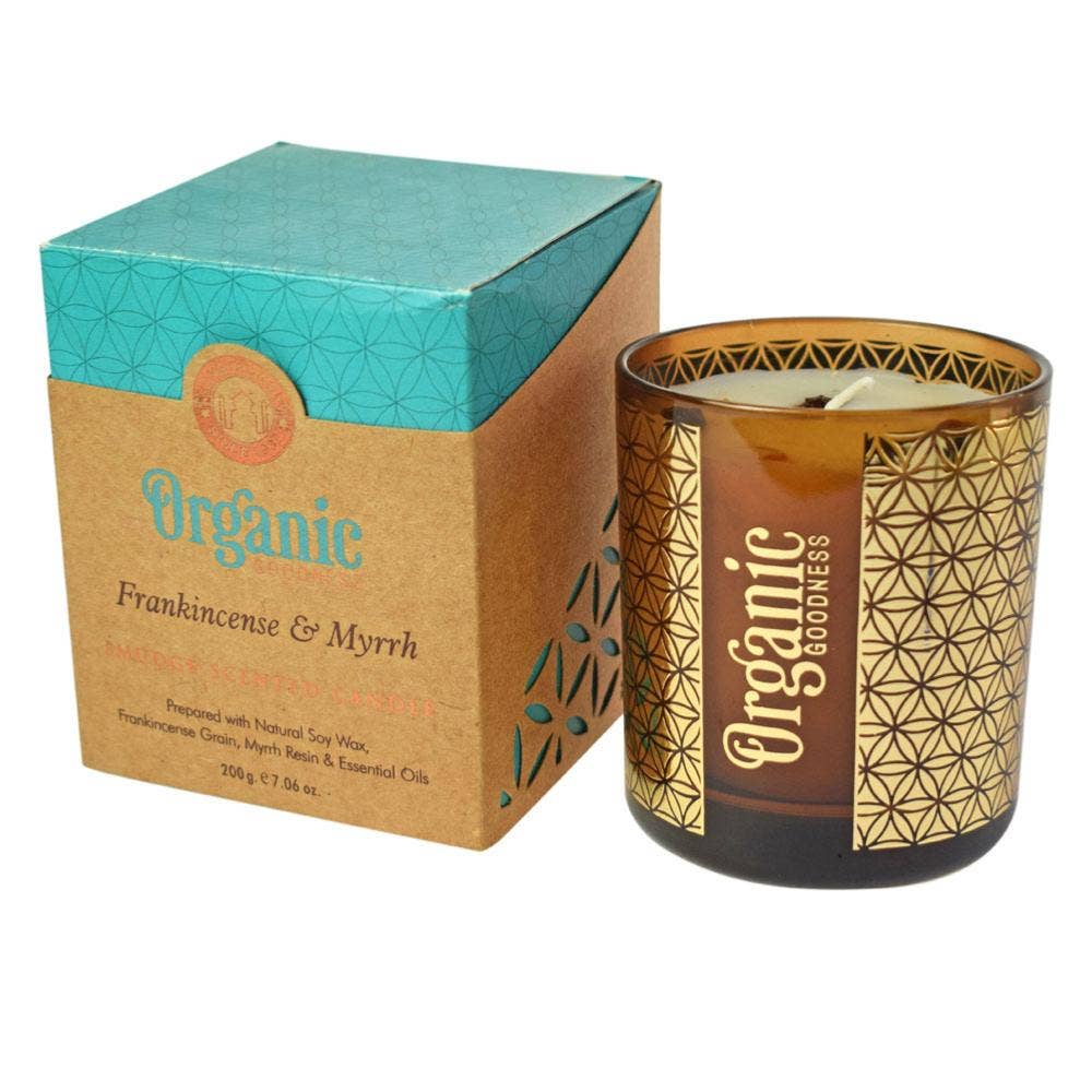 Frankincense and Myrrh Smudge Scented Candle prepared 200g
