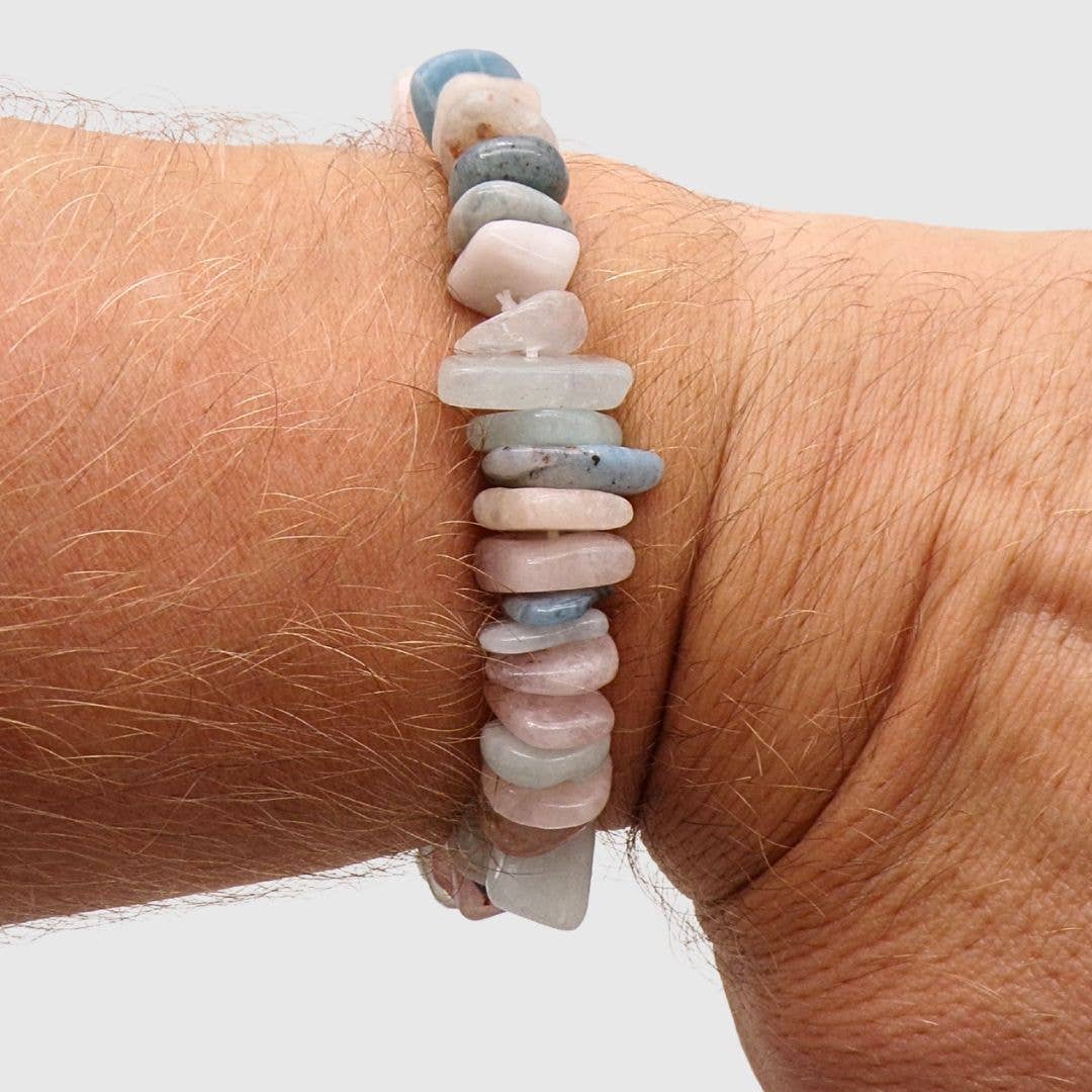 Morganite Chunky Chip Bracelet