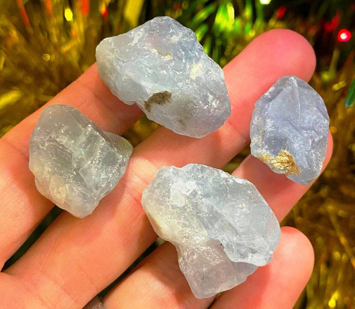 Celestite crystal 1-2cm celestital quartz blue raw stone Elf