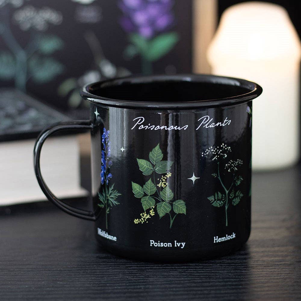 Poisonous Plants Gothic Botanical Enamel Mug