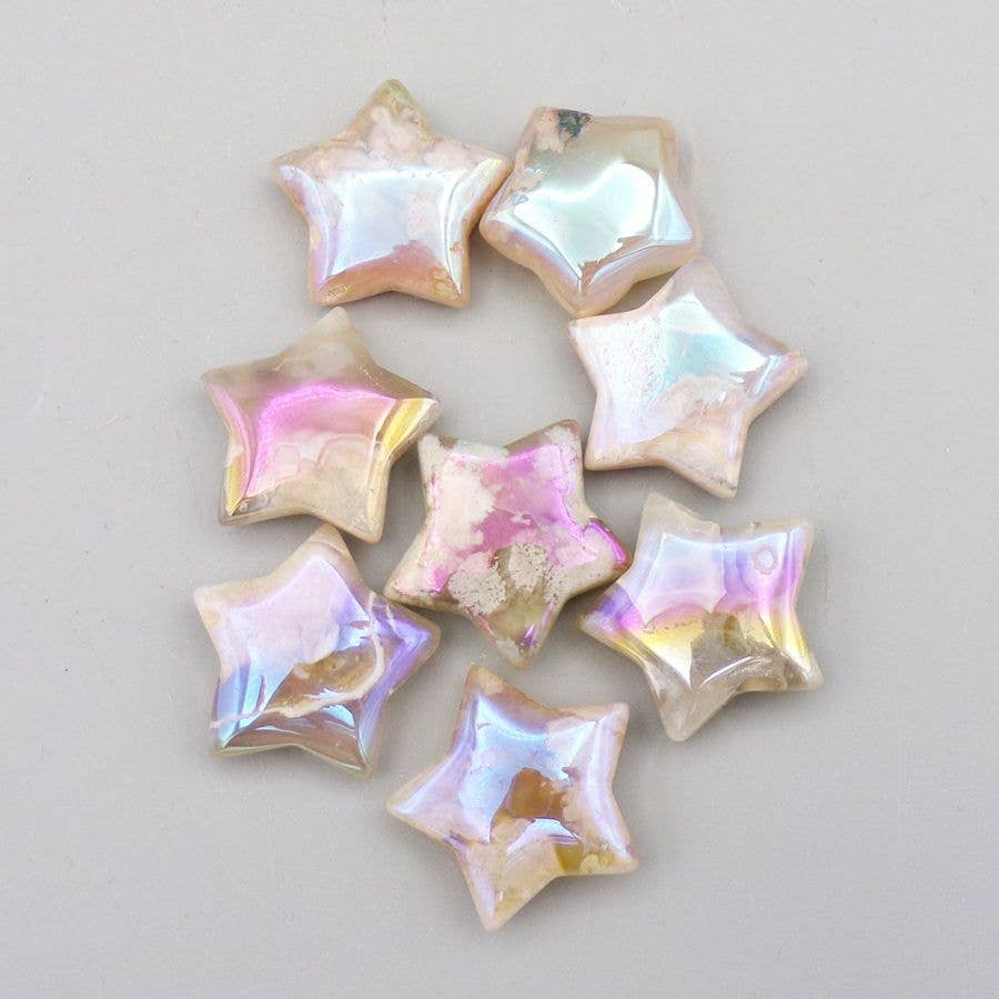 Mini Aura Flower Agate Star (25-30 mm)