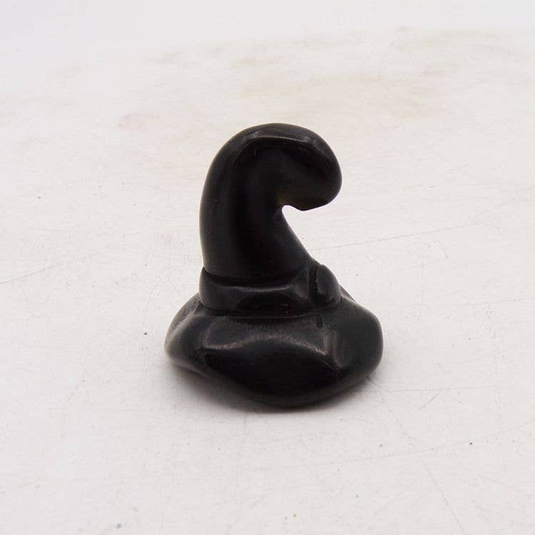 Black Obsidian Witches Hat (35 mm X 30 mm)