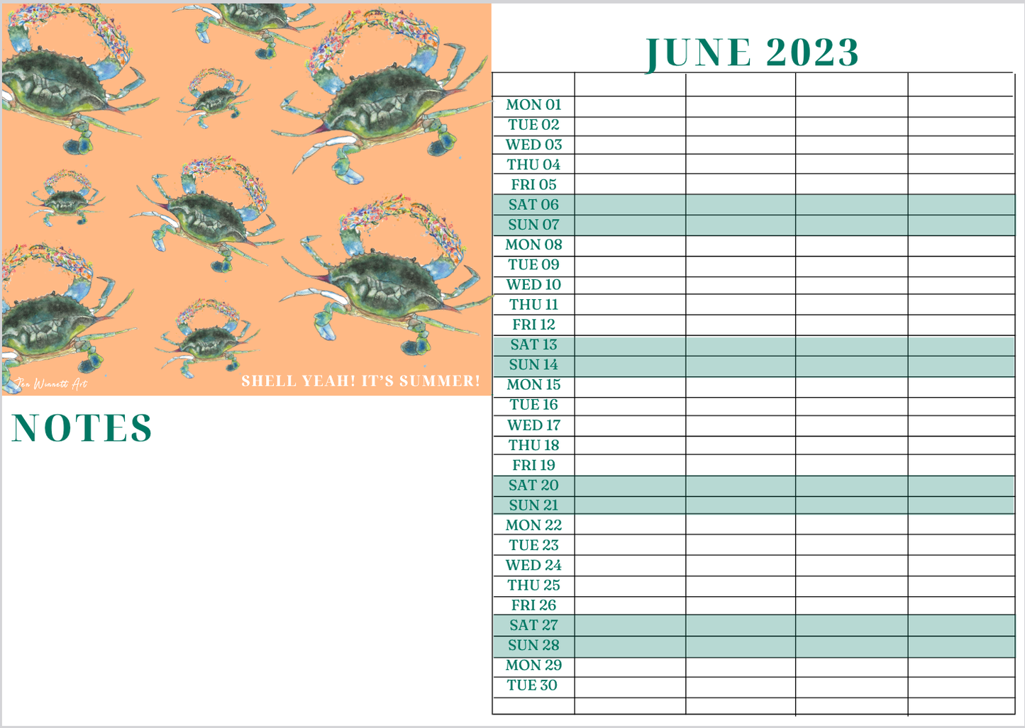 2026 A3 Animal Family Wall Calendar | UK Made Best seller