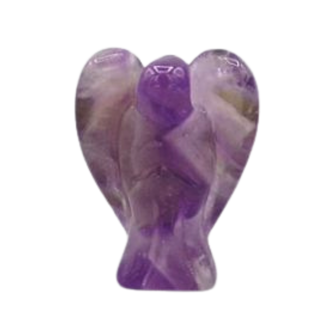Mini Amethyst Angel Carving (20 mm)
