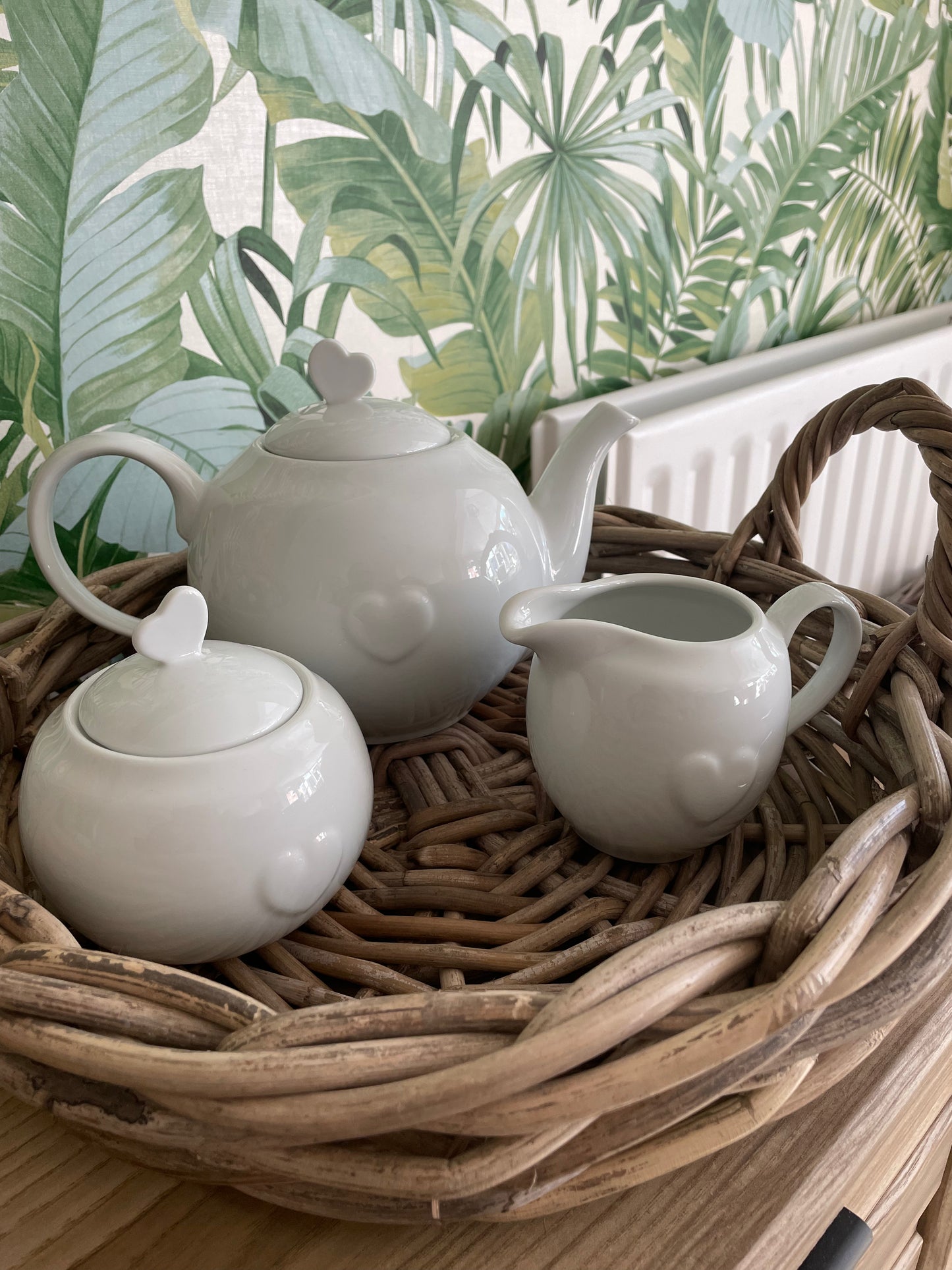 Ceramic Tea Set with a heart
