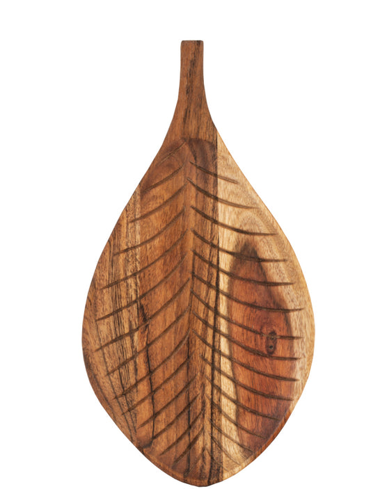 Acacia Leaf Carved Serving Board