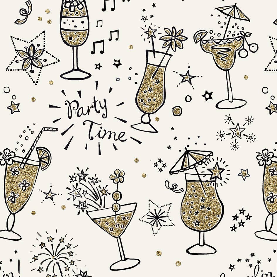 Eco-friendly FSC™ Biodegradable Glitter Cheers roll wrap 12: Candles