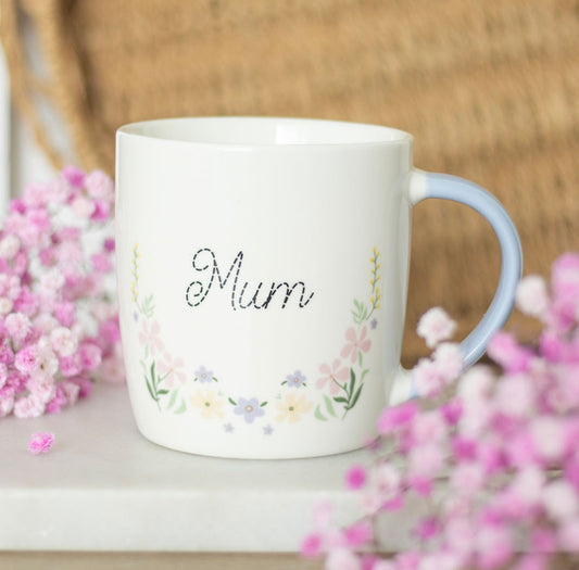 Mum pastel floral mug