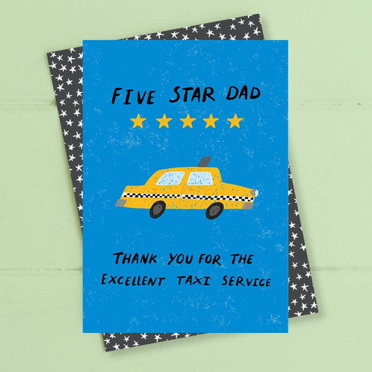 Father's Day - Five Star Dad - Greetings Card