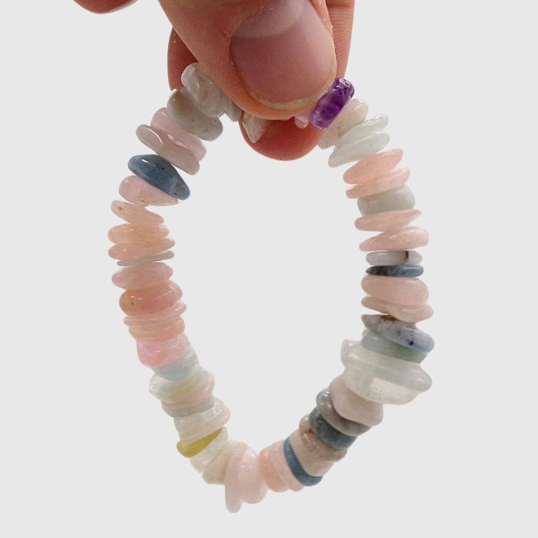 Morganite Chunky Chip Bracelet