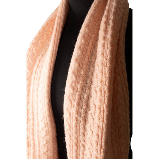 Pink Cable knit Scarf SW6410