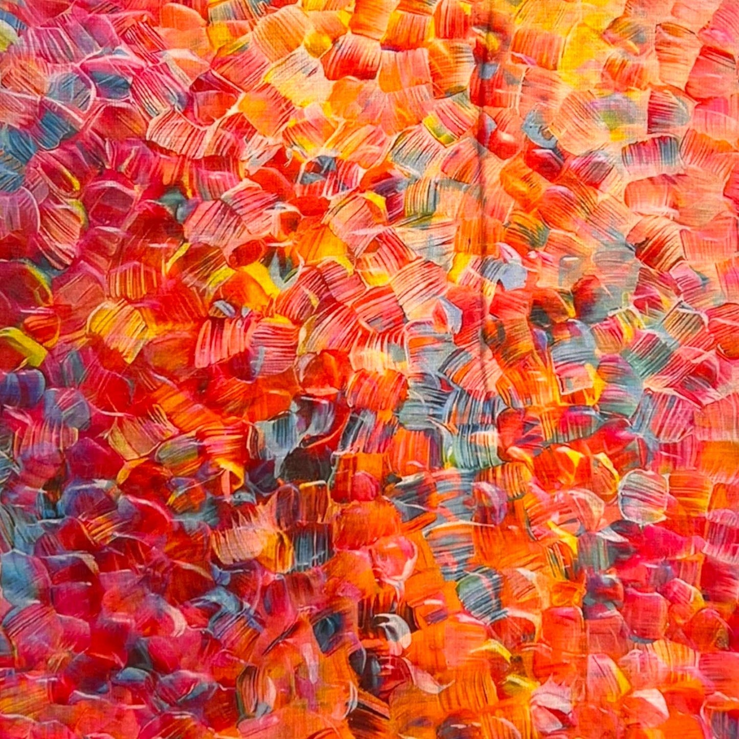 Vibrant Mosaic Print Scarf
: Purple