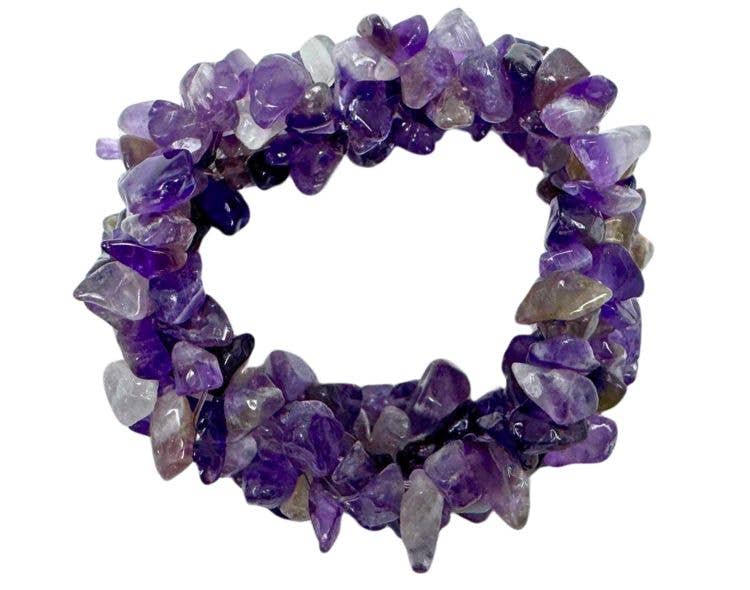 Amethyst Chunky Chip Bracelet