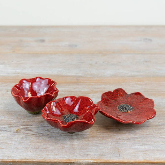 Freestanding Poppy Decoration, 8cm