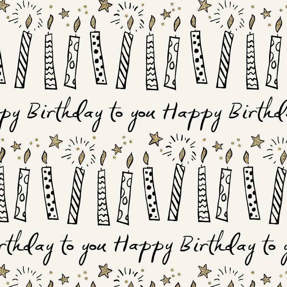 Eco-friendly FSC™ Biodegradable Glitter Cheers roll wrap 12: Candles