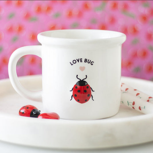 Love bug Mug with 3D Ladybird