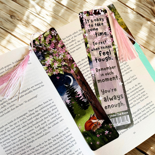 Bookmark with tassel: Take Some Time